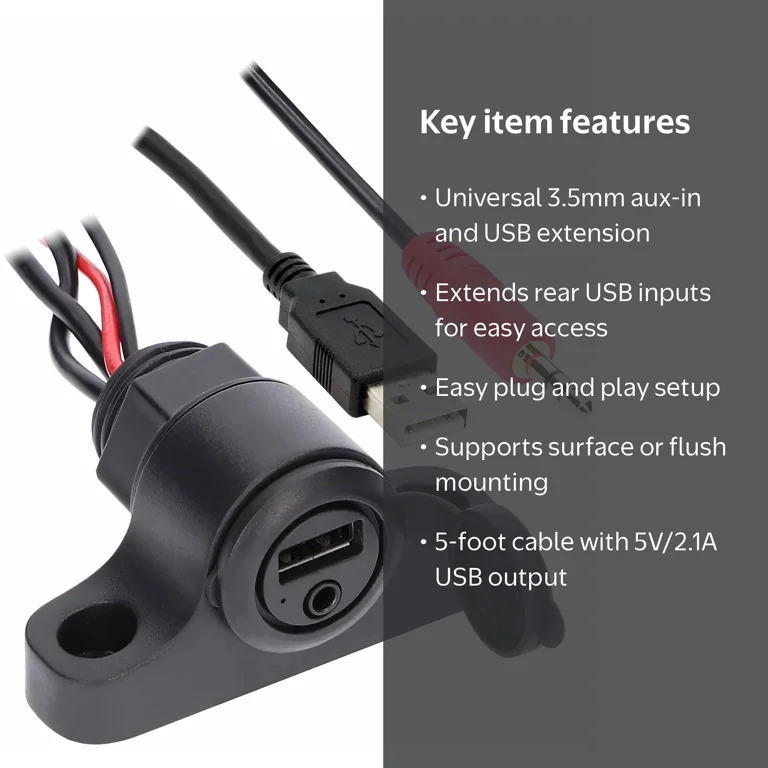 Metra Electronics WM-IBR72 3.5mm USB Adapter for Car Audio Systems