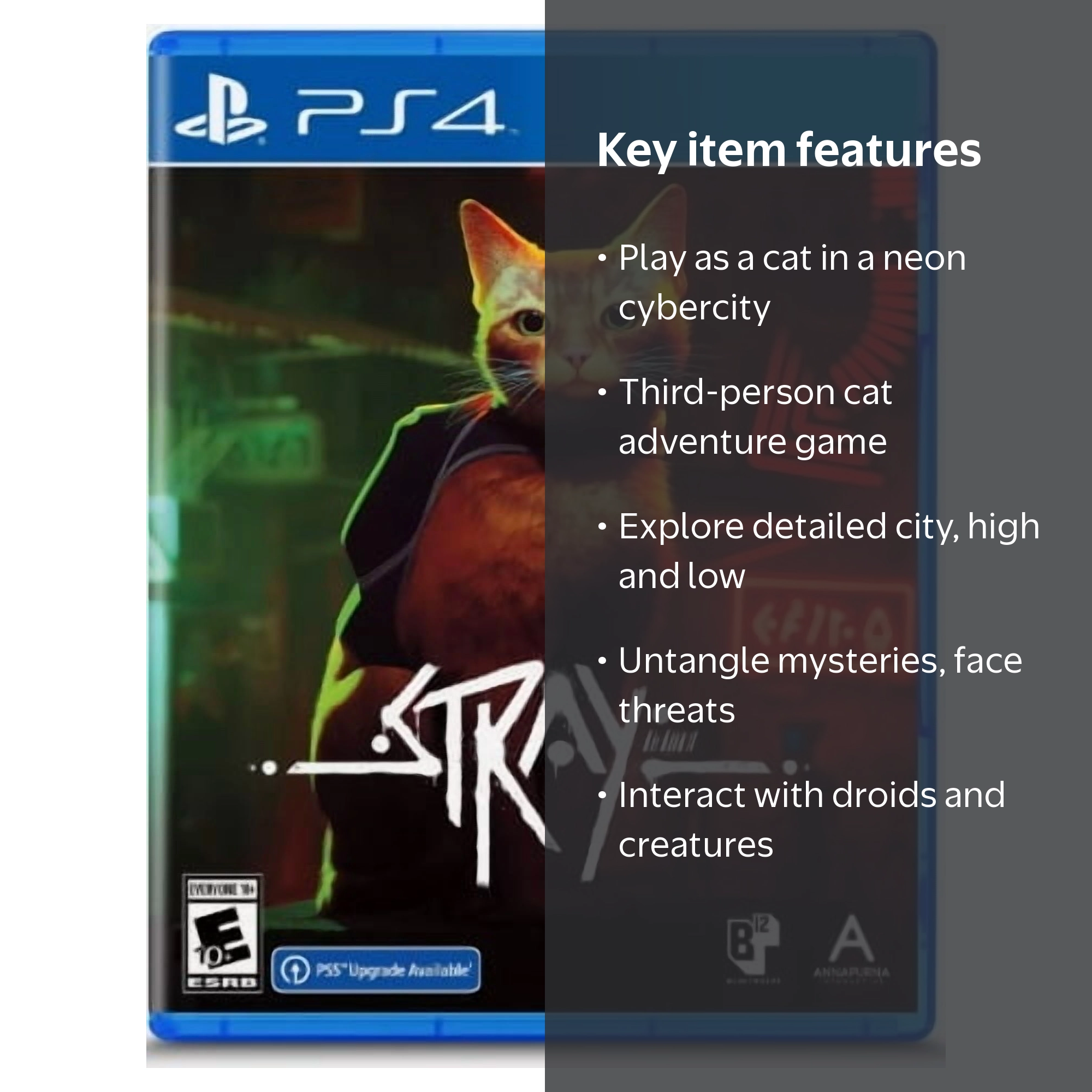 Stray, PlayStation 4, Skybound, 811949035585 - Walmart.com