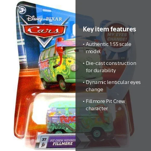 Disney Cars Lenticular Eyes Series 2 Pit Crew Member Fillmore