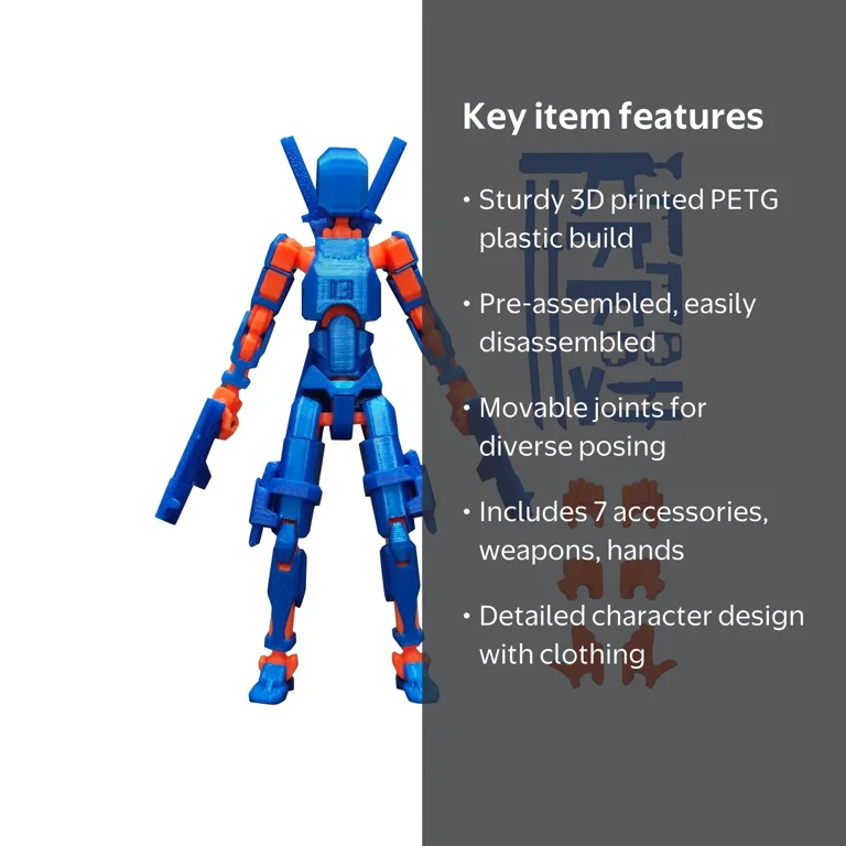 3D Printed T13 Action Figure, Dummy 13 Collectible Action Figure