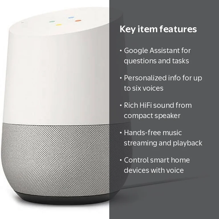 Google Home Smart Speaker - Voice-Activated Assistant with High