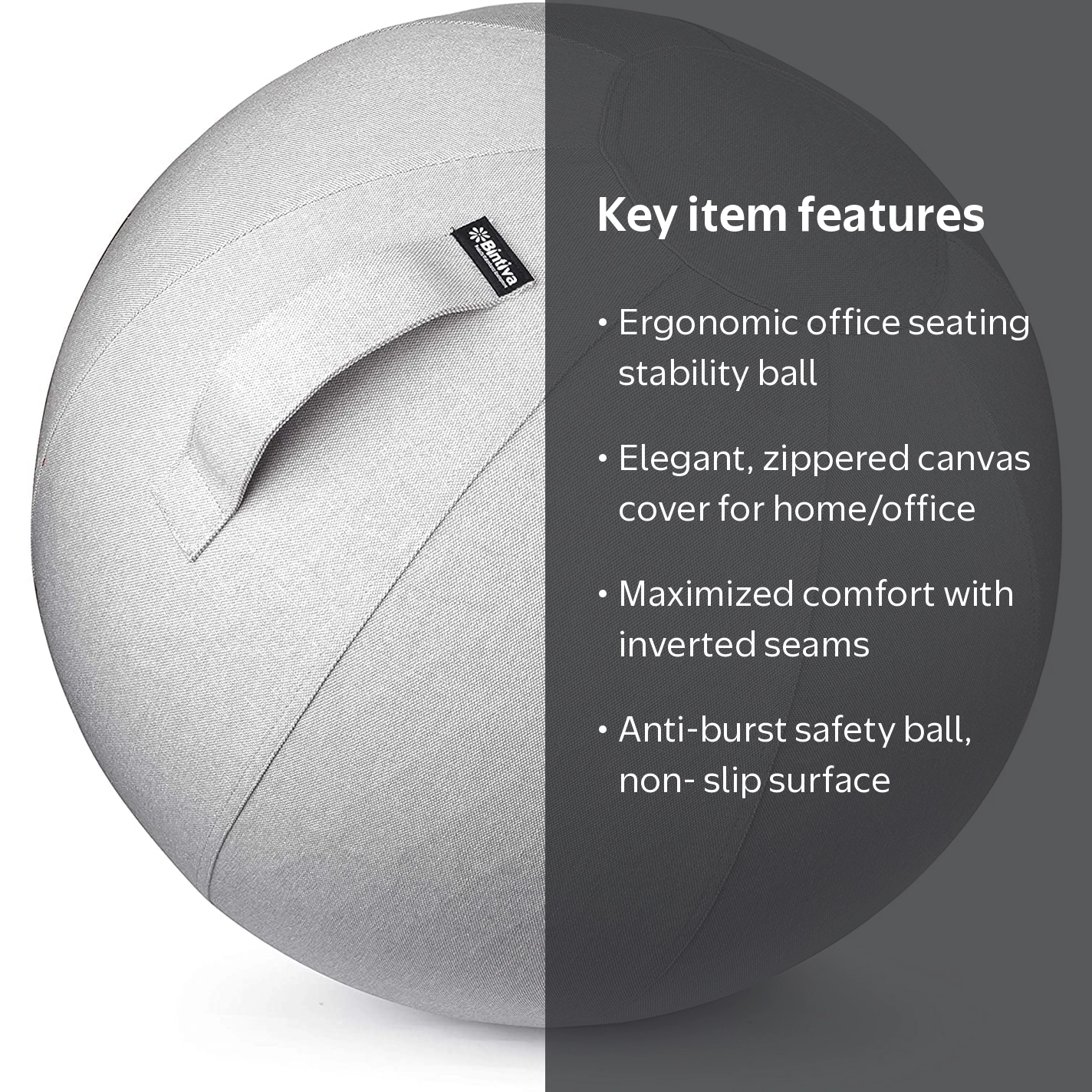 Free Shipping! Bintiva Stability Ball Chair For Office - Ergonomic