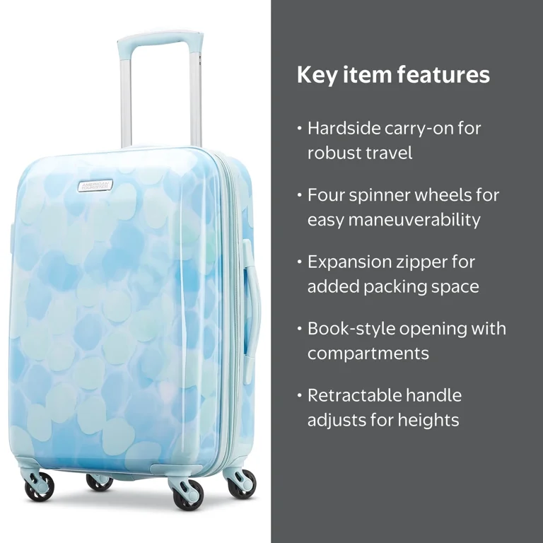 American Tourister Arabella Hardside Carry On Luggage with Spinner