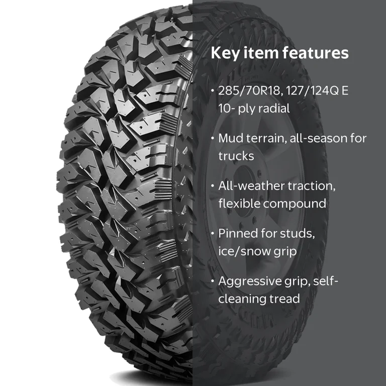 Maxxis Buckshot Mudder II MT-764 285/70R18 127/124Q E 10 Ply Mud