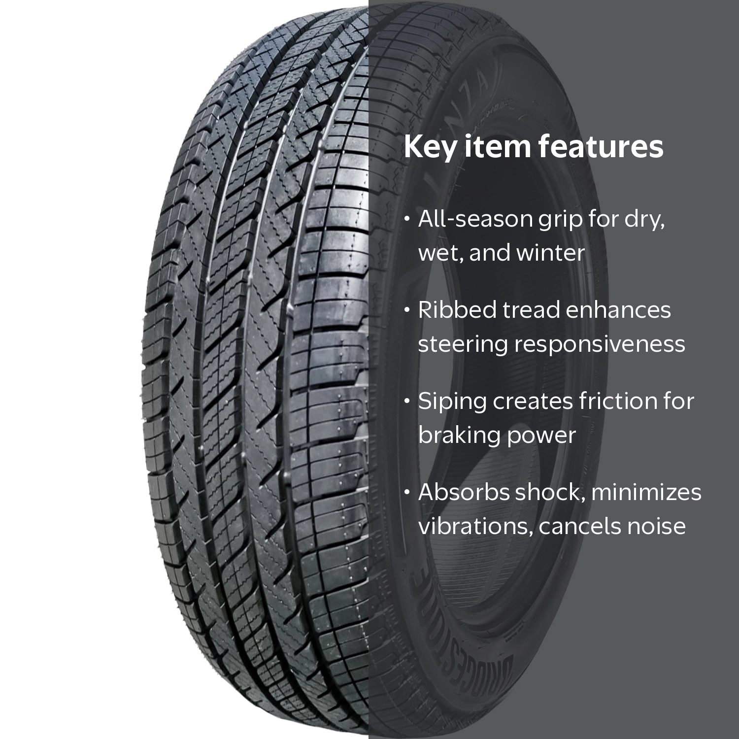 Bridgestone Alenza Sport A/S 255/50R20 Tires, Pair of 2, Fits 2022
