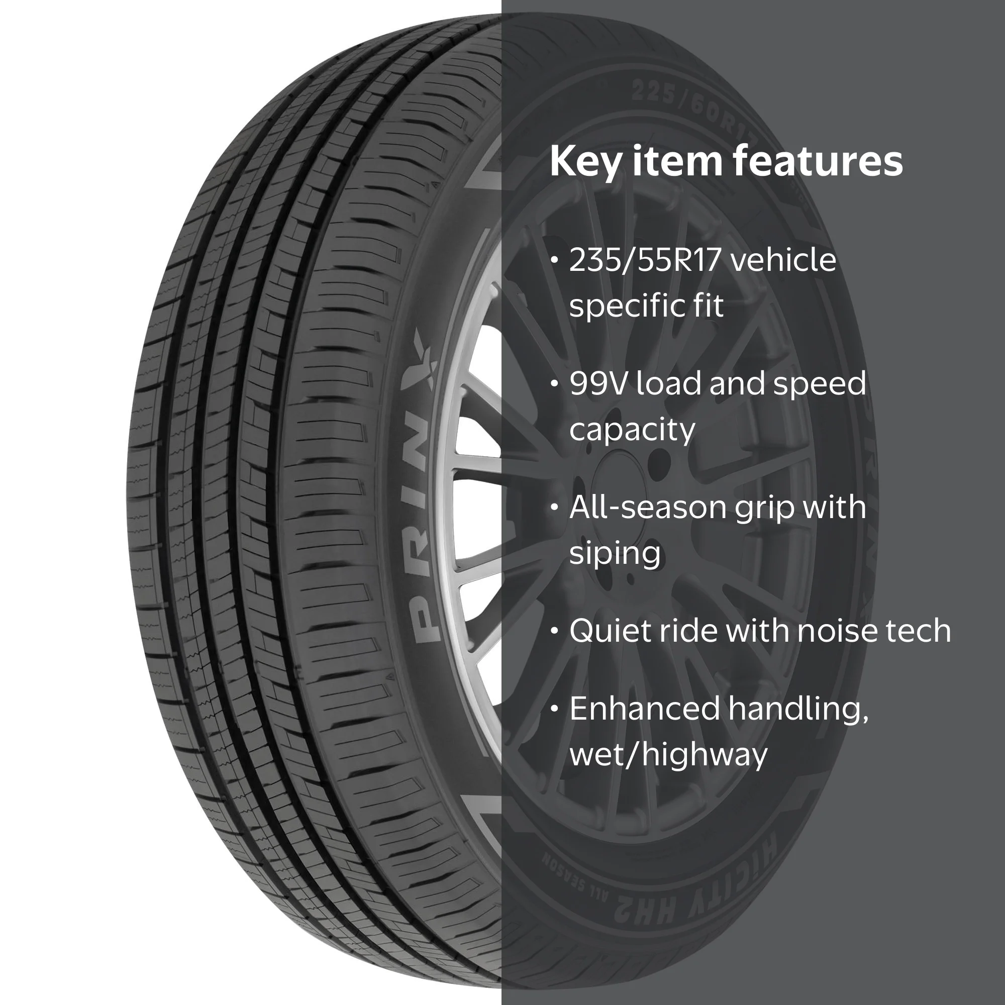 Prinx HiCITY HH2 235/55R17 99V All Season Passenger Tire - Walmart.com