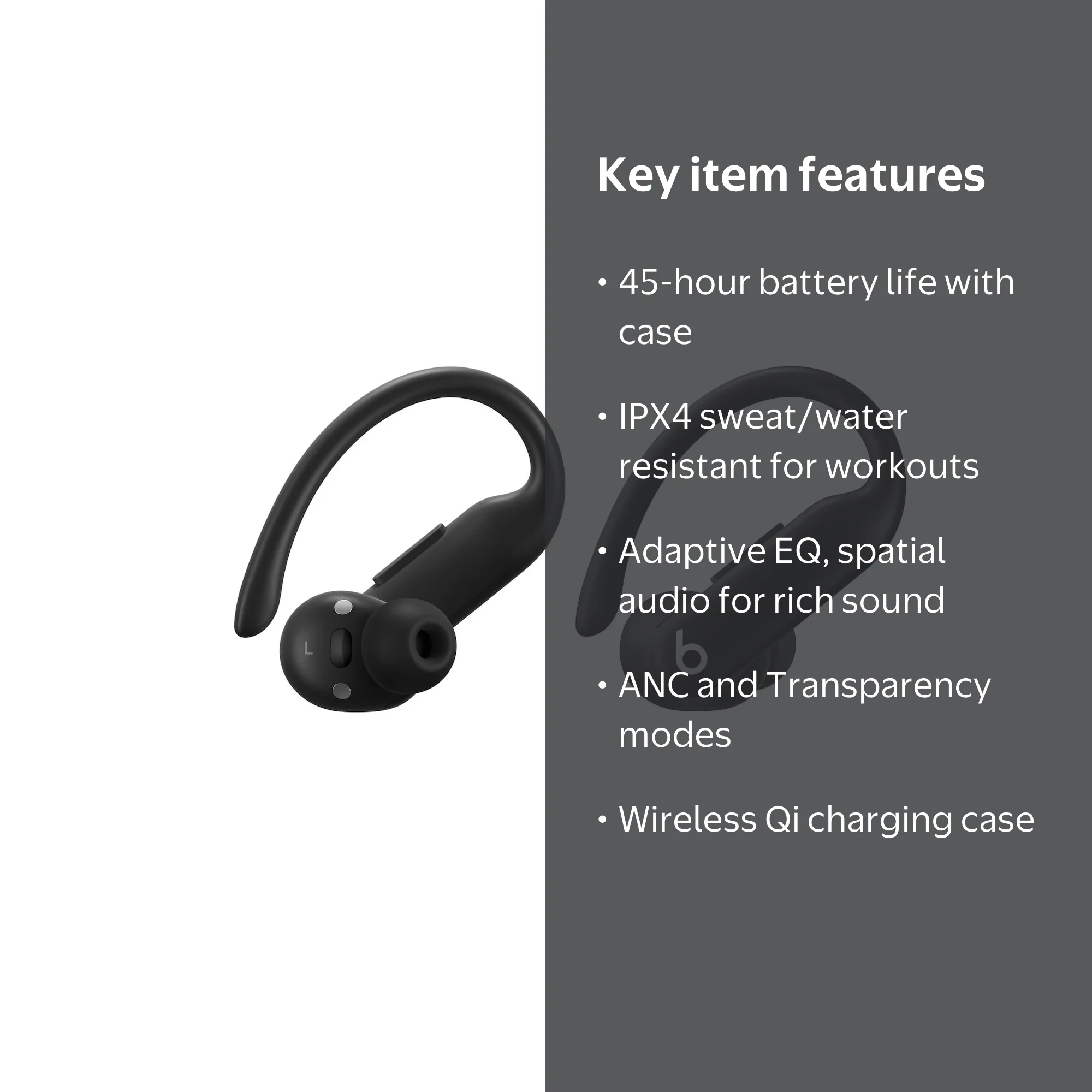 Open Box Beats by Dr. Dre Powerbeats Pro 2 Jet Black In Ear