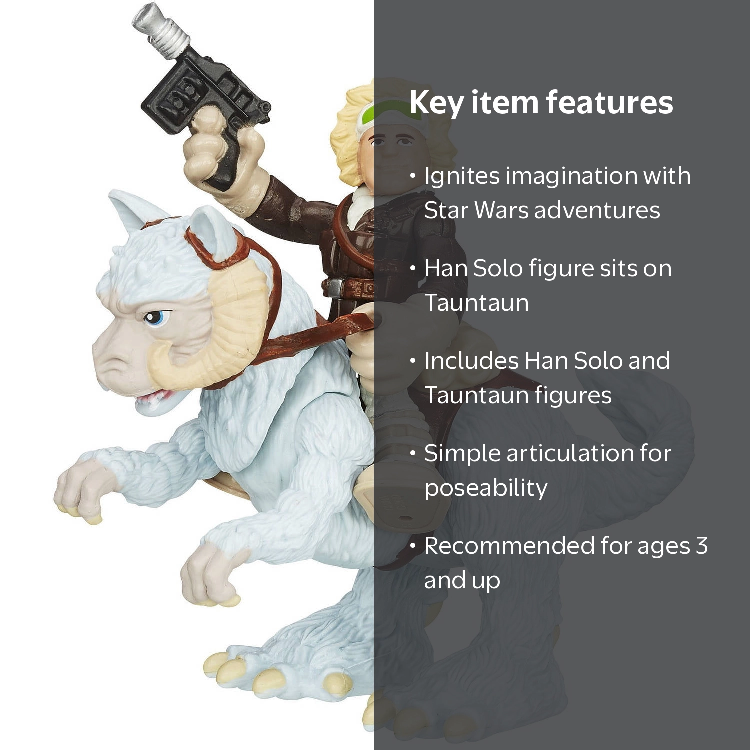 Playskool Heroes Star Wars Galactic Heroes Tauntaun and Han Solo