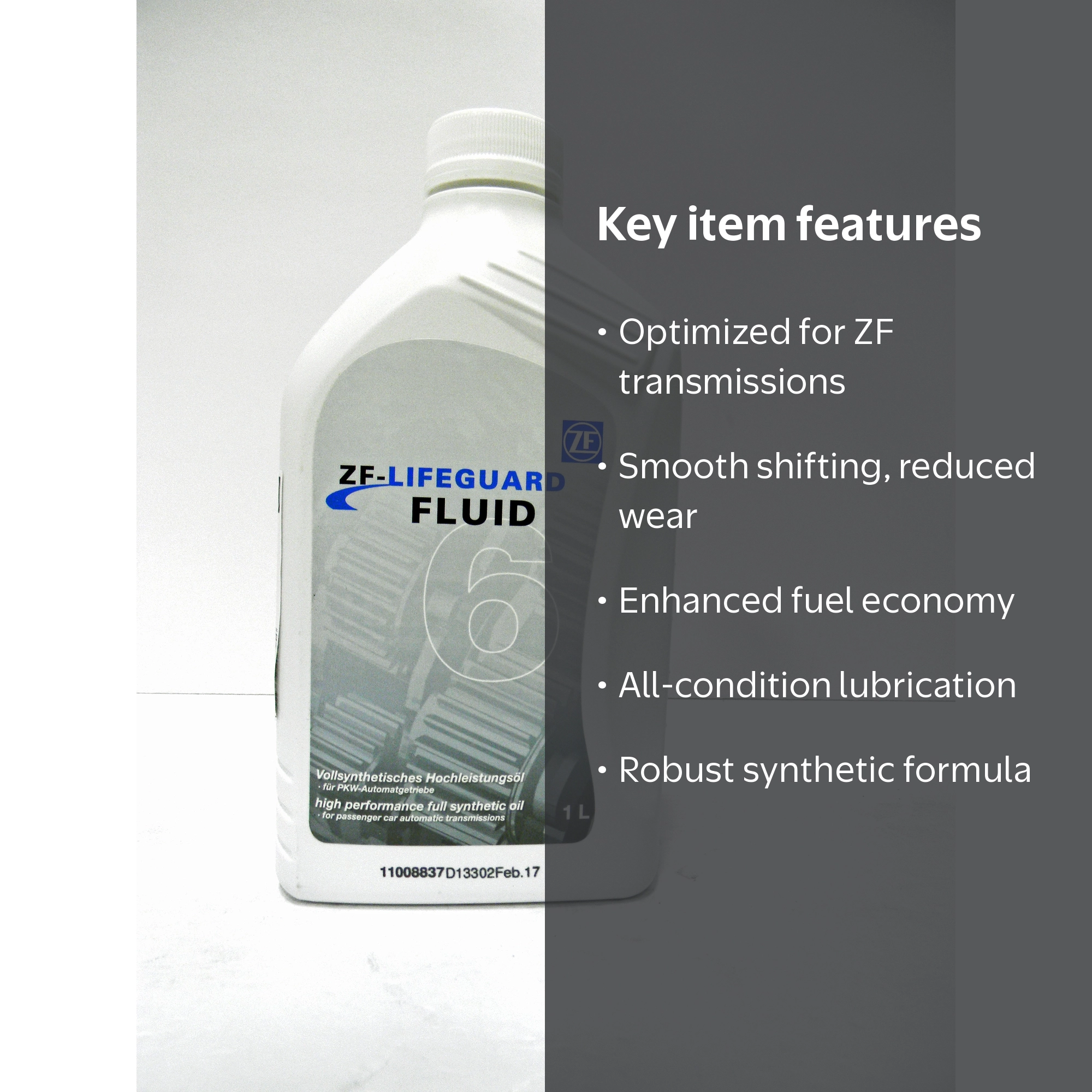Life guard fluid 6 (1 Liter) - ZF PARTS - S671090255 - Walmart.com