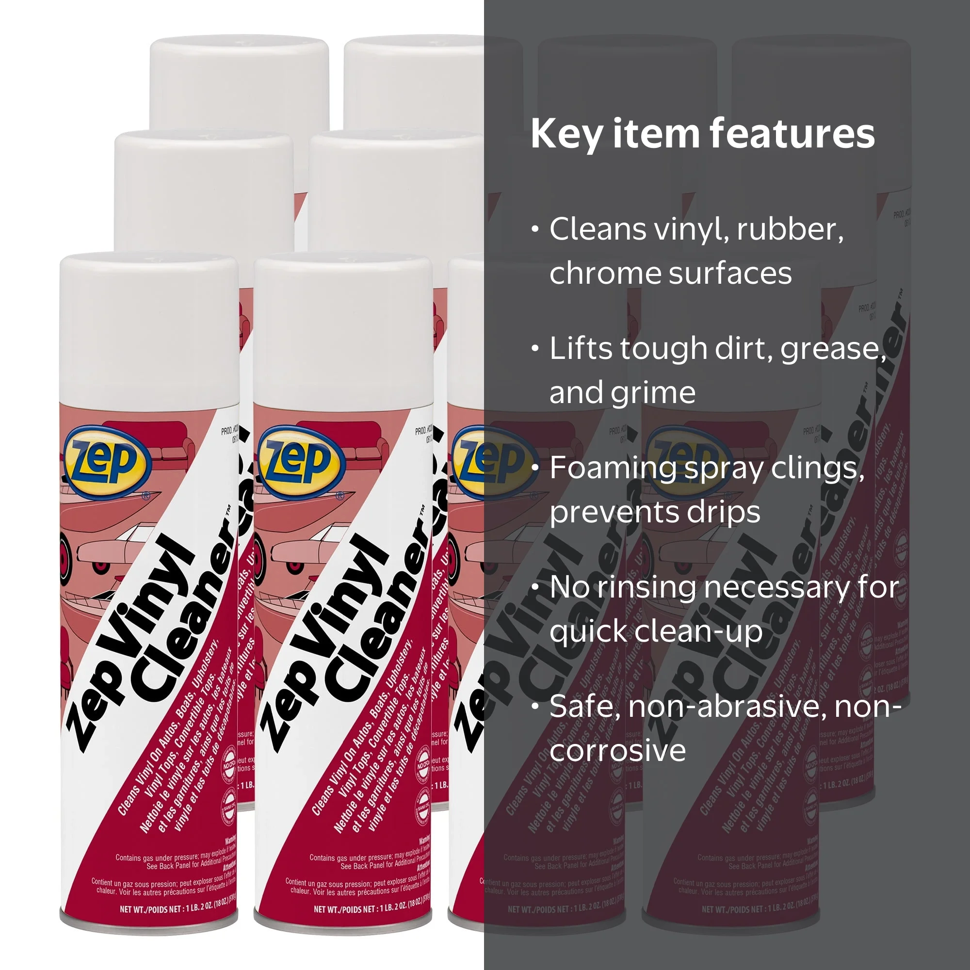Zep Vinyl Cleaner – Cleans Furniture, Automotive and Marine