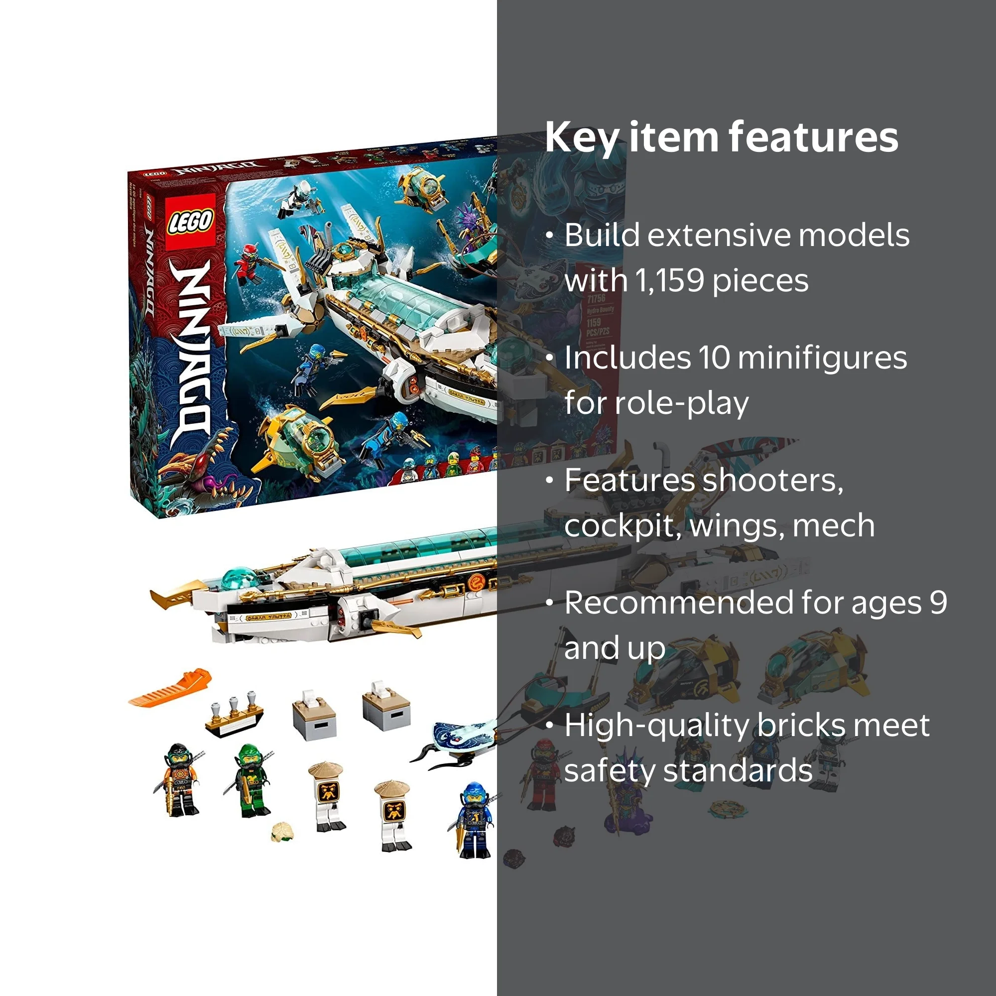 LEGO Hydro Bounty 71756 Building Set (1159 Pieces) - Walmart.com