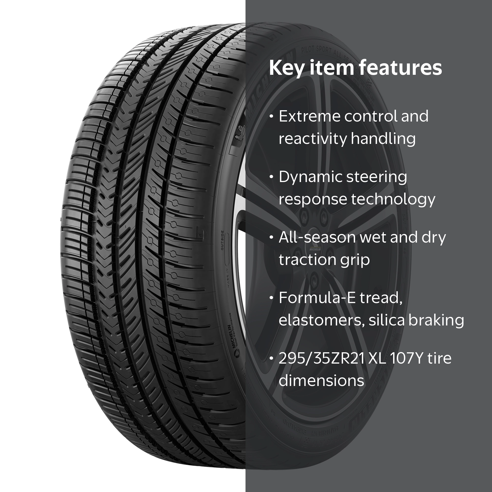Michelin Pilot Sport All-Season 4 295/35ZR21/Xl 107Y Tire Fits