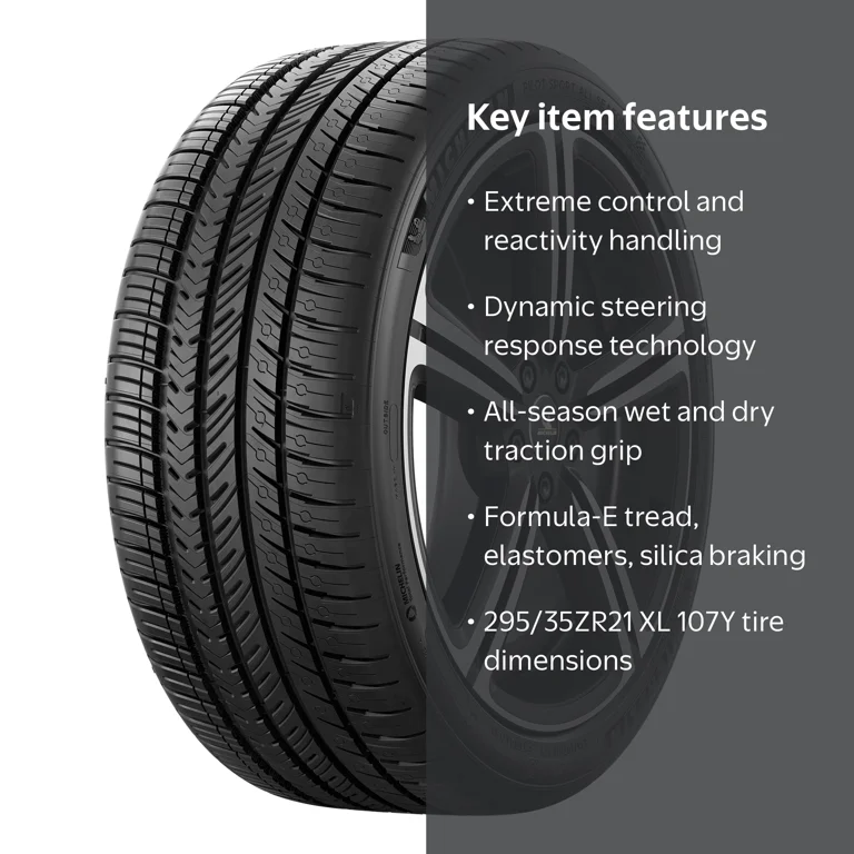 Michelin Pilot Sport All-Season 4 295/35ZR21/Xl 107Y Tire Fits