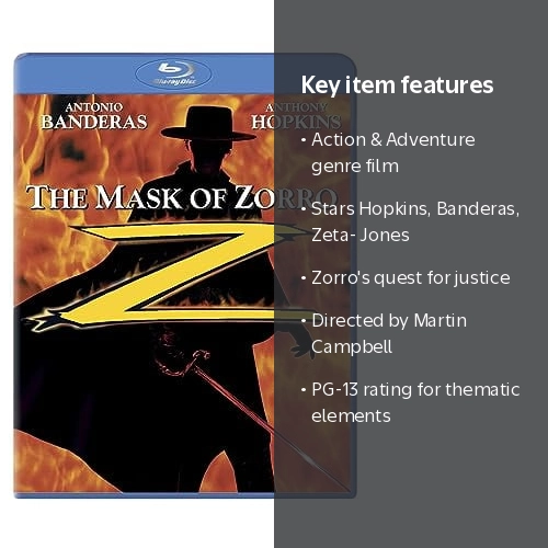 Sony Pictures Entertainment, New The Mask of Zorro Blu-ray