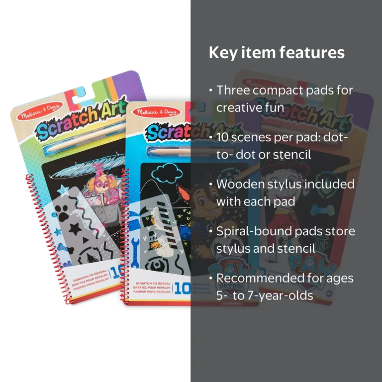 Melissa & Doug Paw Patrol Scratch Art Bundle - Walmart.com