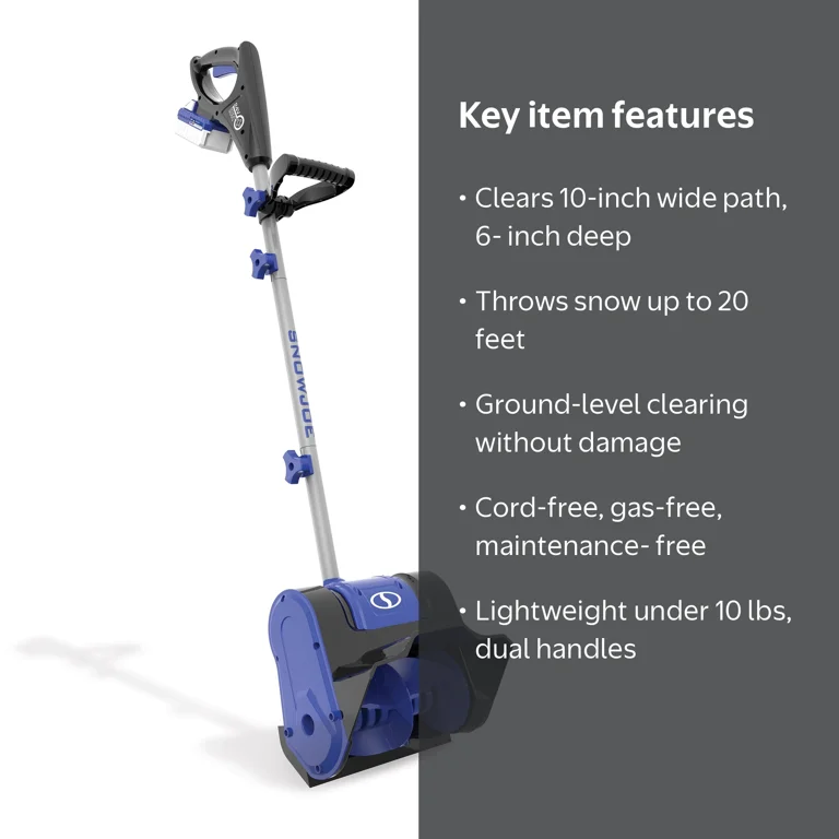 Snow Joe, Cordless Snow Shovel, 24V-SS10, 10-inch with Battery