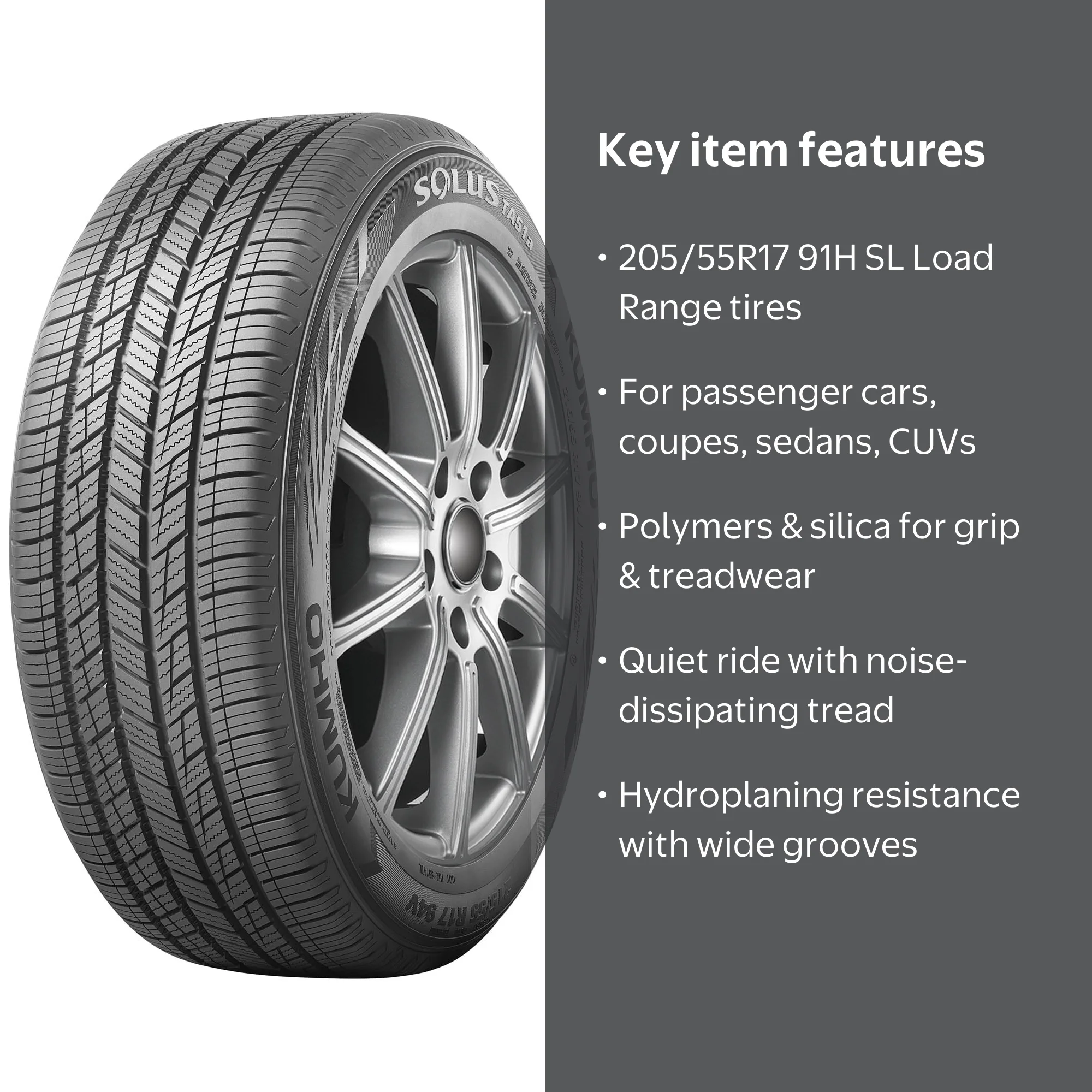 Kumho Solus TA51a All Season 205/55R17 91H Passenger Tire