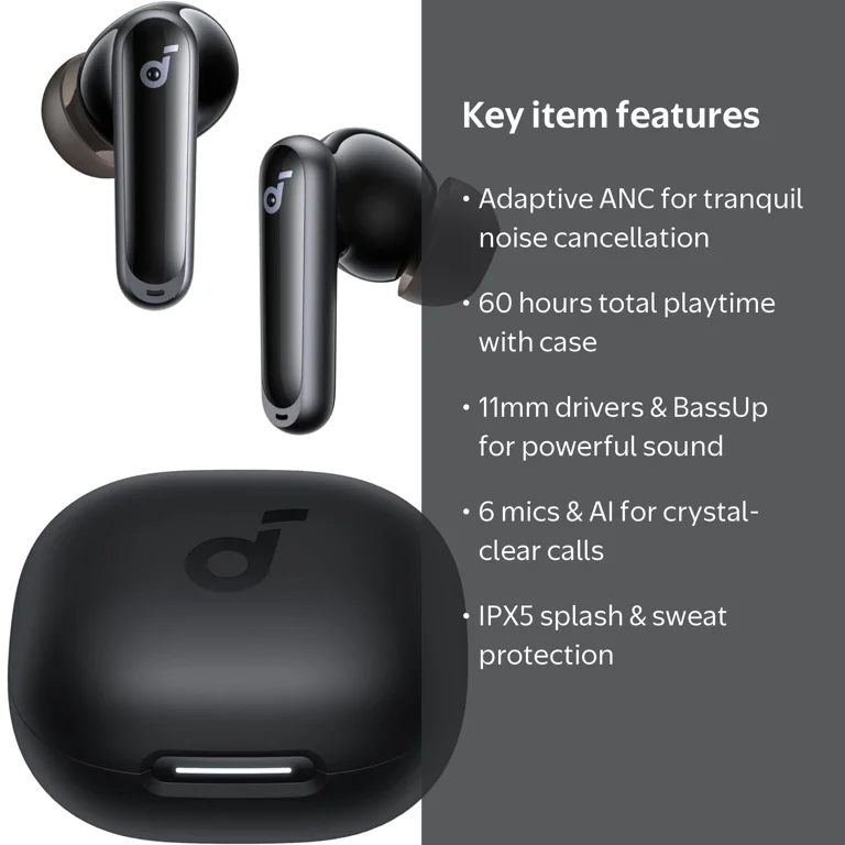 Soundcore, Noise Cancelling Wireless Earbuds, 60-Hour Playtime