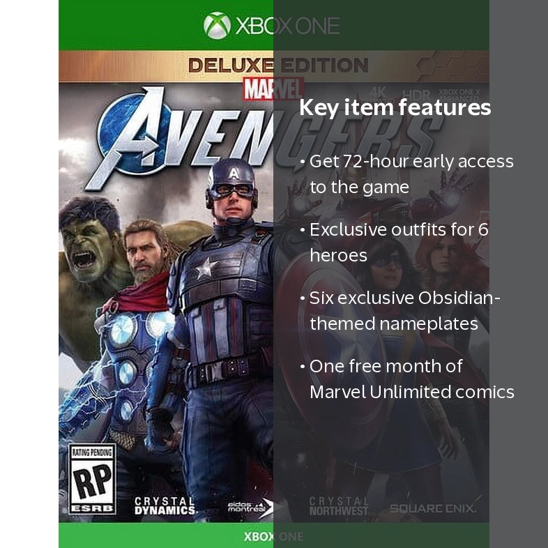 Marvel Avengers Deluxe Edition Video Game, Square Enix, Xbox One