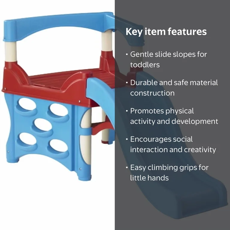 American Plastic Toys First Climber Slide Playset, Toddler Indoor