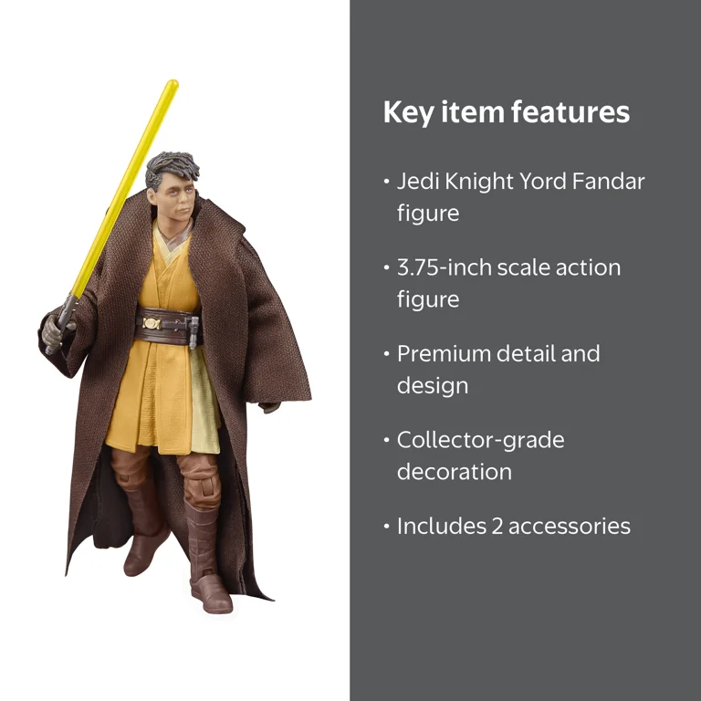 Star Wars, Action Figure, Jedi Knight Yord Fandar, 3.75 - Walmart.com