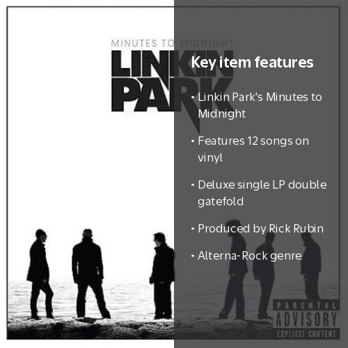 Linkin Park Minutes to Midnight 限定ピクチャー盤 Linkin Park, Vinyl, Minutes to Midnight, Double Gatefold - Walmart.com