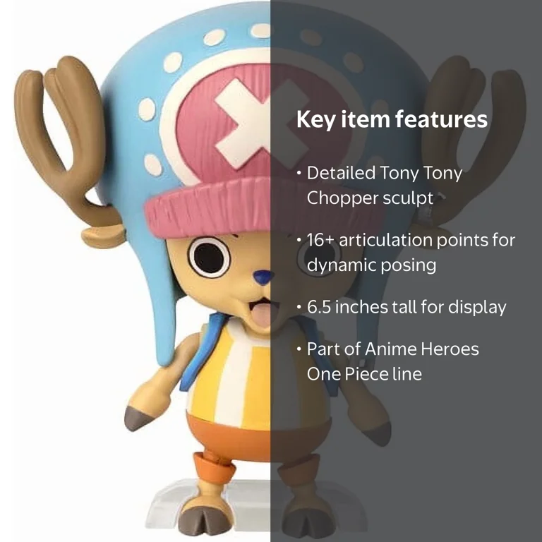 Anime Heroes, One Piece - Chopper Action Figure, 6.5 inch