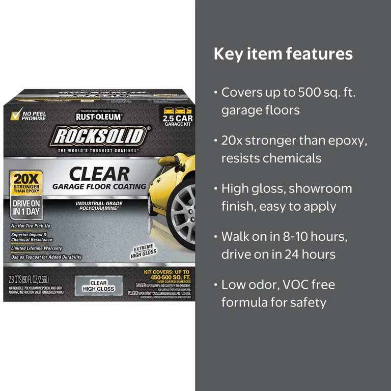 FAIRWEATHER　FlaptopPannier（Brown） Rust-Oleum RockSolid Garage Floor Clear Topcoat, 2.5-Car Kit 90 oz