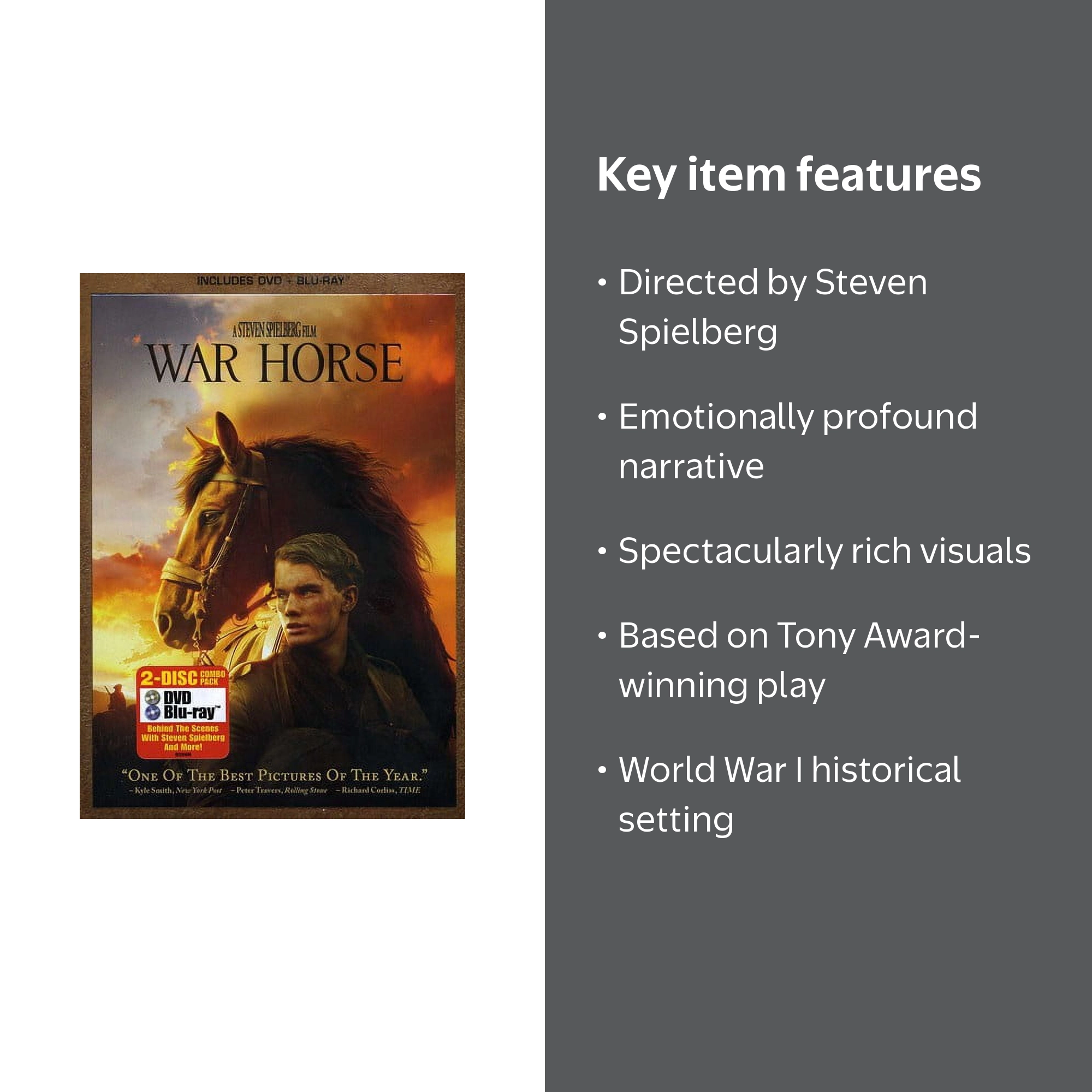War Horse (DVD + Blu-ray) - Walmart.com