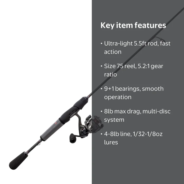 Lew's, Speed Spin CRX Spinning Reel and Fishing Rod Combo, Red