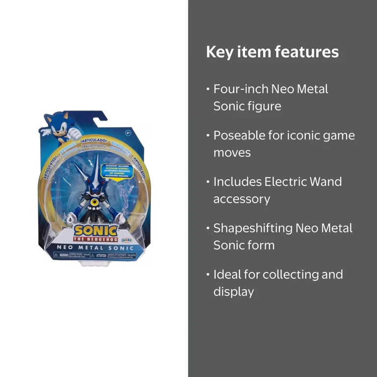 Sonic The Hedgehog Wave 17 Neo Metal Sonic Action Figure (with