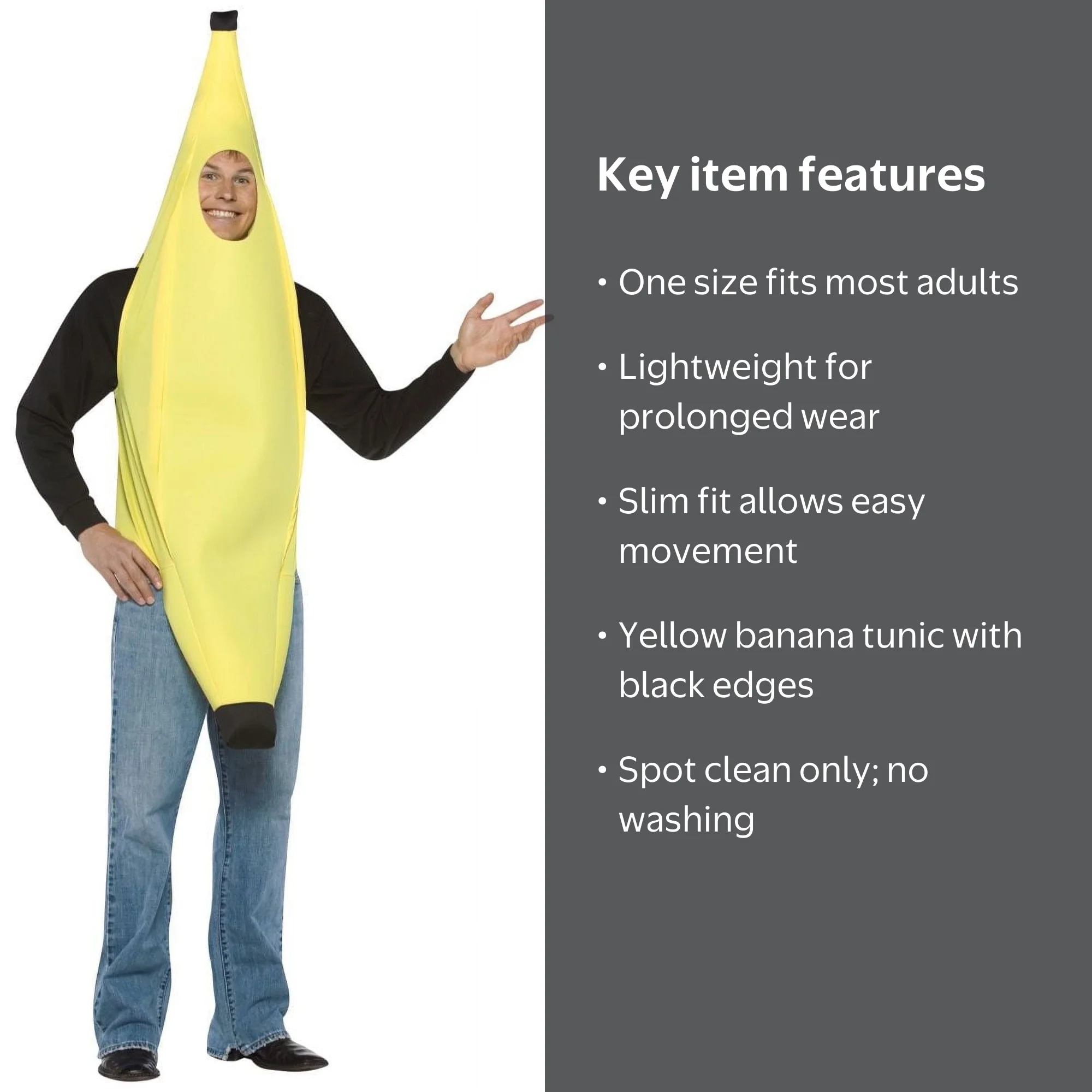 Disfraz De Plátano Divertido Para Adultos – Unisex De Felpa Suave, Ideal Para Carnaval, Halloween Y Fiestas Temáticas (Talla Única)