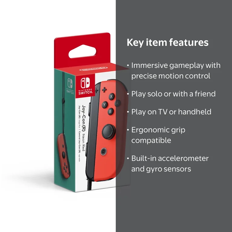 Nintendo Joy-Con Neon Red Controllers for Switch Lite - Walmart.com