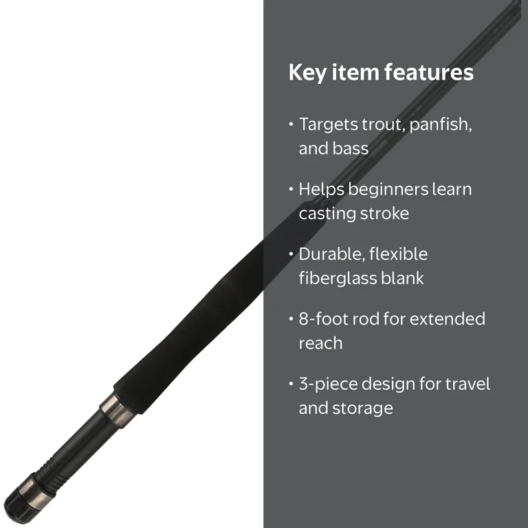 Shakespeare 8' Cedar Canyon Select Fly Fishing Rod, 5 / 6 wt Line