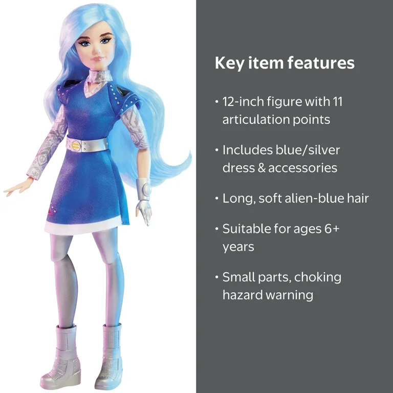 Disney Zombies, Addison Fashion Doll, 12-Inch Poseable with Alien