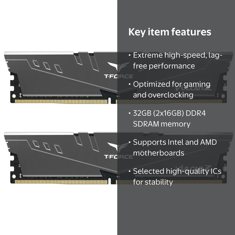 TEAMGROUP, VULCAN Z 32GB DDR4 SDRAM Memory Kit, Multicolor, 2 x