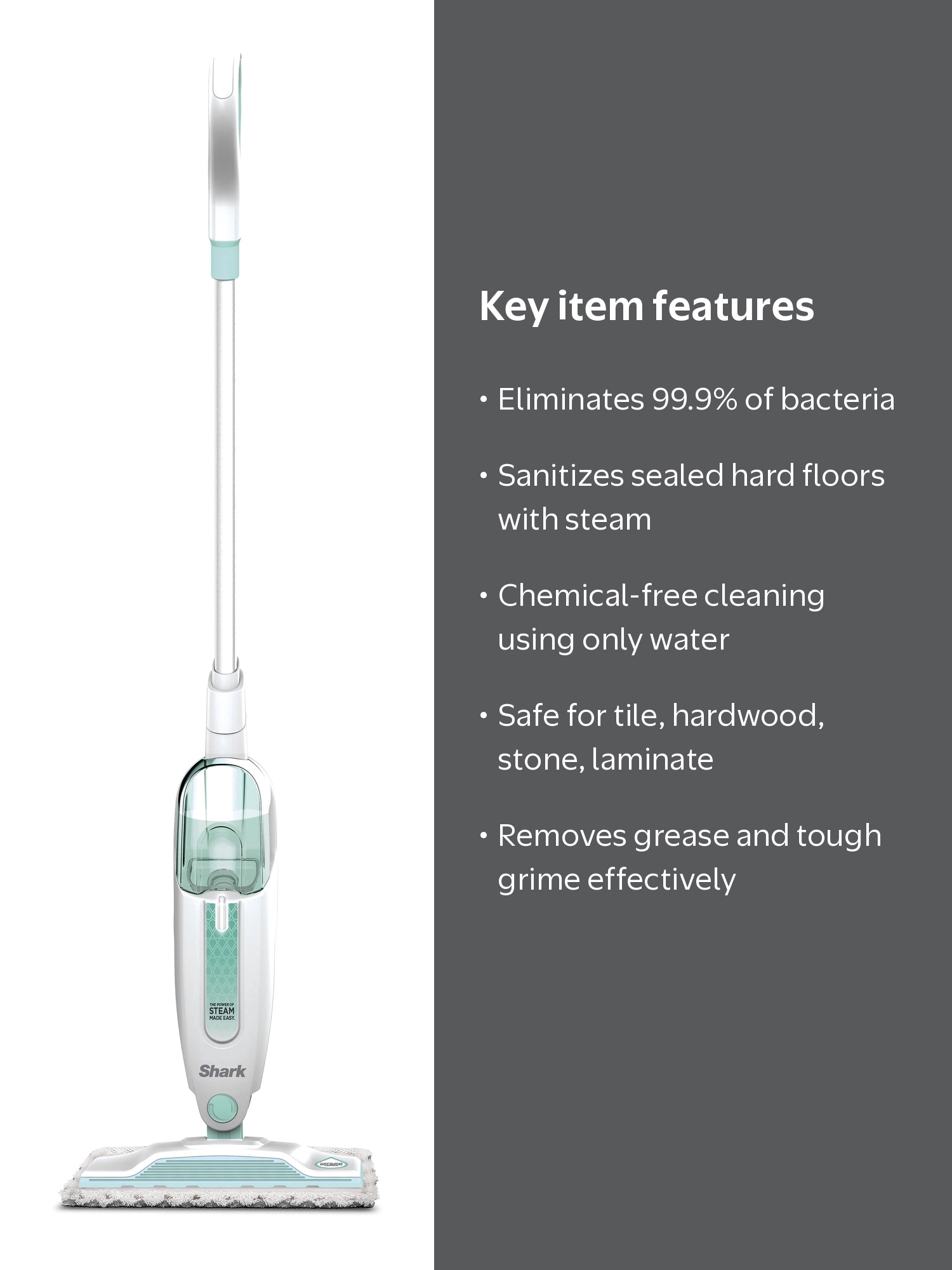 Shark S1000 Lightweight Steam Mop for Effortless Floor Cleaning