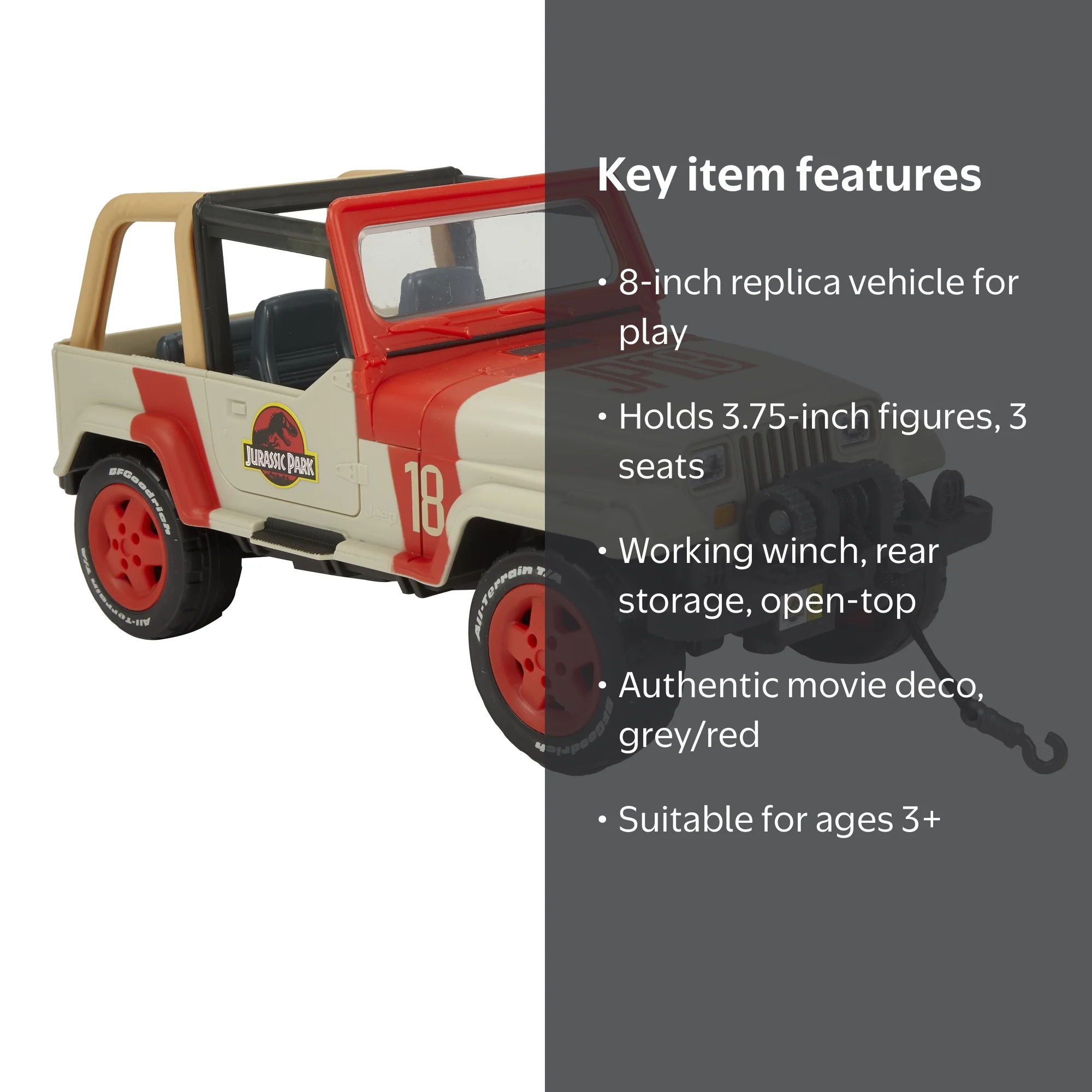 Matchbox Jurassic World Jeep Wranger with Winch - Walmart.com