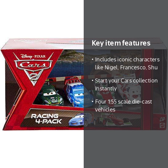 Disney Cars Multi-Packs Racing 4-Pack Diecast Car Set (Nigel