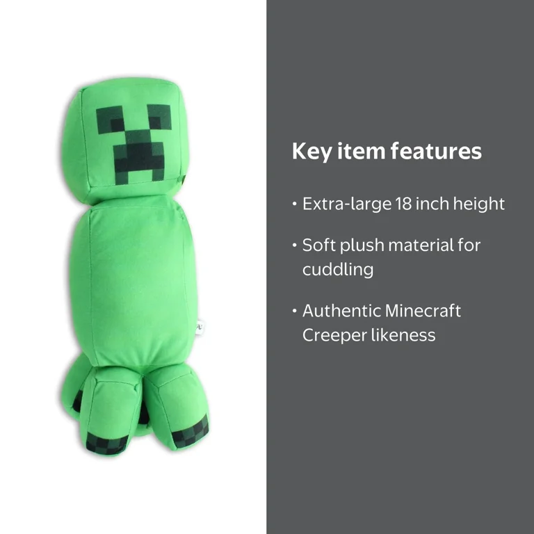 Big Jumbo Size Xlarge Minecraft Plush Toy Creeper, Large Soft