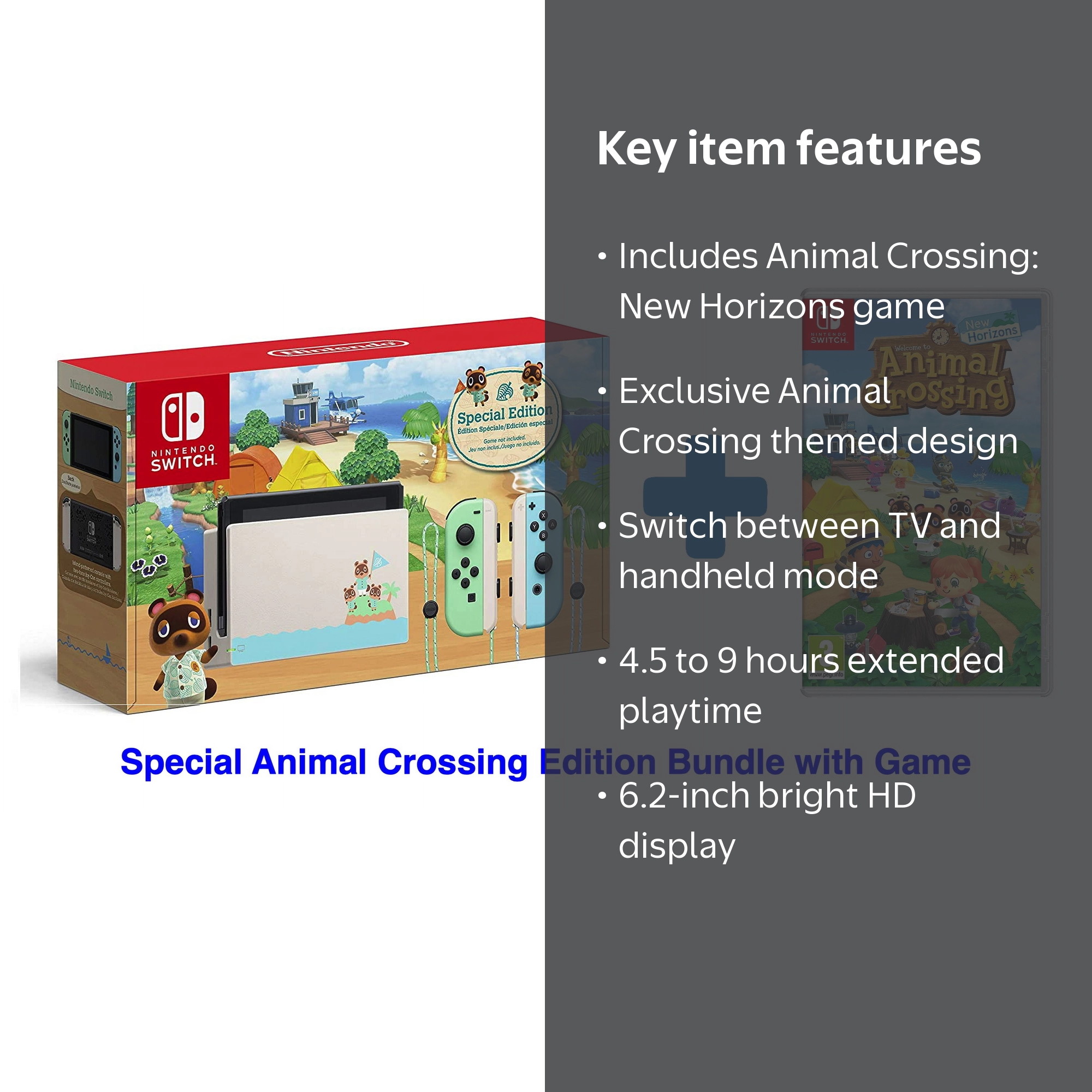 Nintendo Switch Console, Animal Crossing: New Horizons Edition