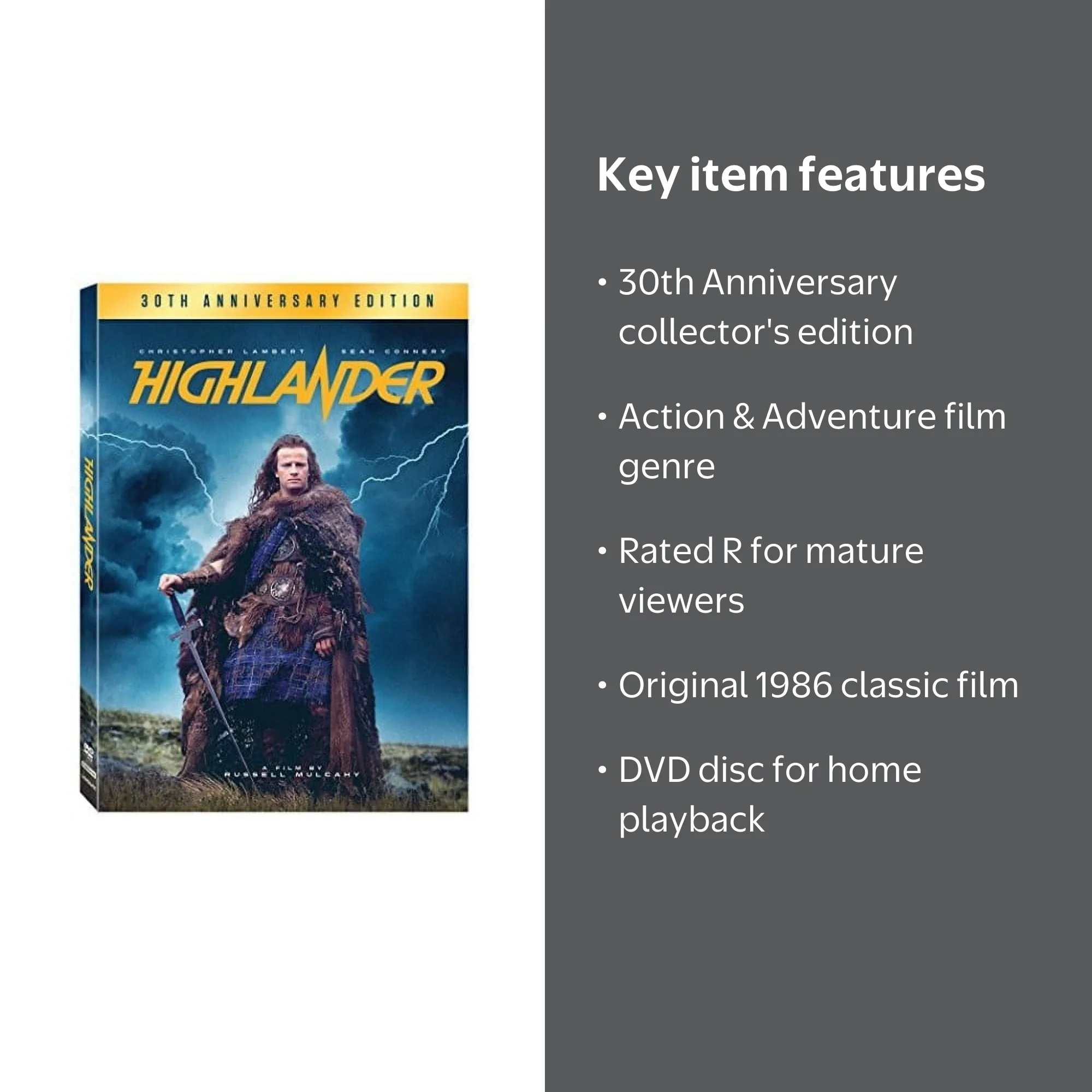 Lionsgate Home Entertainment Highlander (DVD) (30th Anniversary