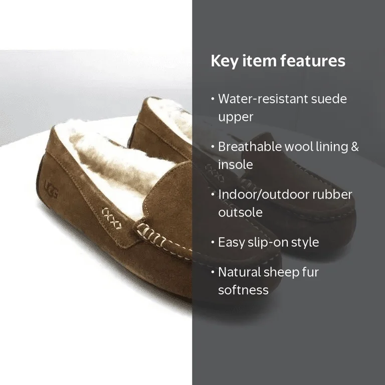 Ugg Women's Ansley Moccasin Slippers - Walmart.com