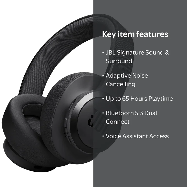 JBL, Over-Ear Headphones, Black, 65 Hours Battery Life - Walmart.com
