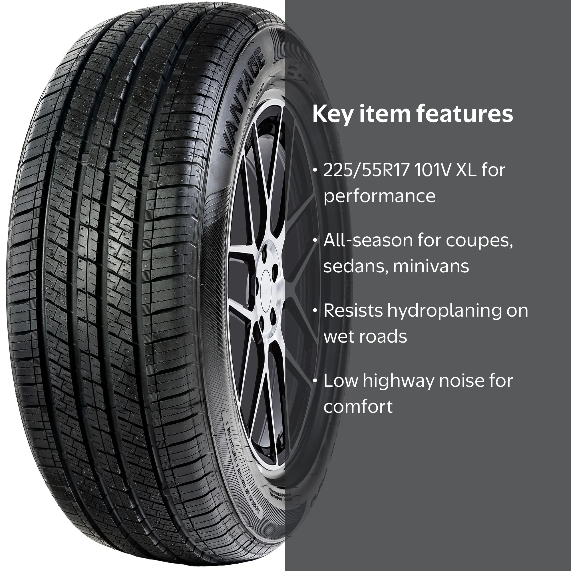 Vantage Touring AS All Season 225/55R17 101V XL Passenger Tire 