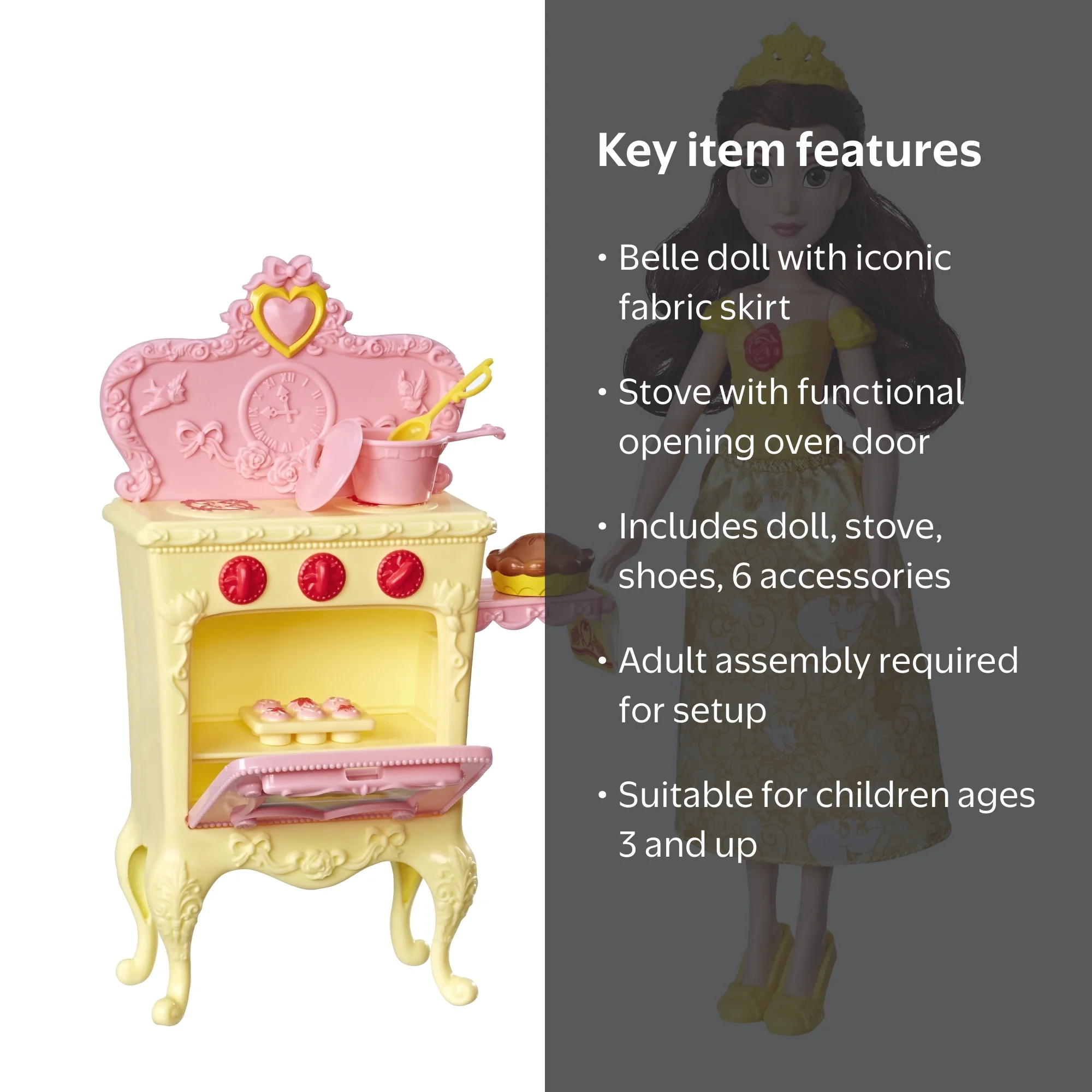 Disney Princess Belle's Royal Kitchen, Ages 3 and Up, Includes