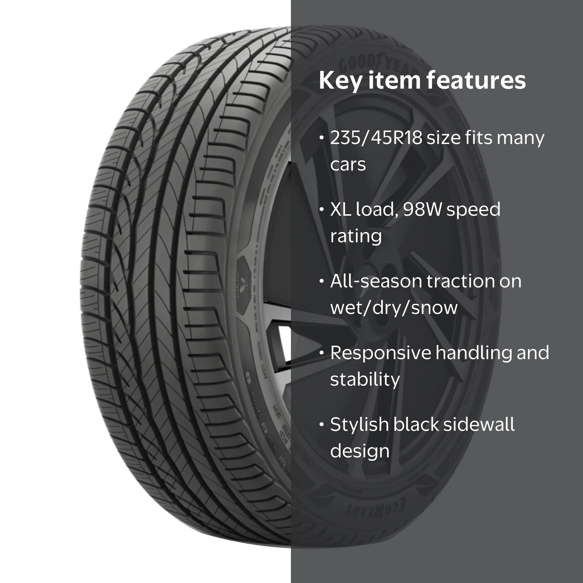 Goodyear EcoReady UHP All Season 235/45R18 98W XL Passenger Tire