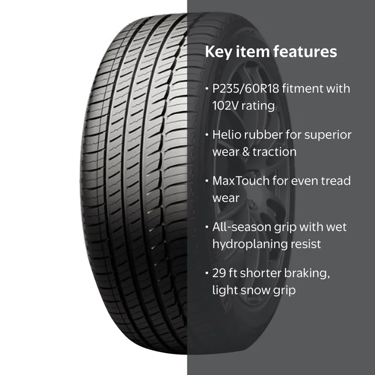 Free Shipping! Michelin Primacy MXM4 All Season P235/60R18 102V