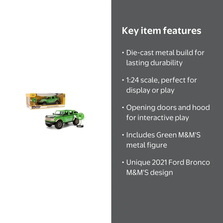Jada Toys - Hollywood Rides - M&M'S 2021 Ford Bronco with Green