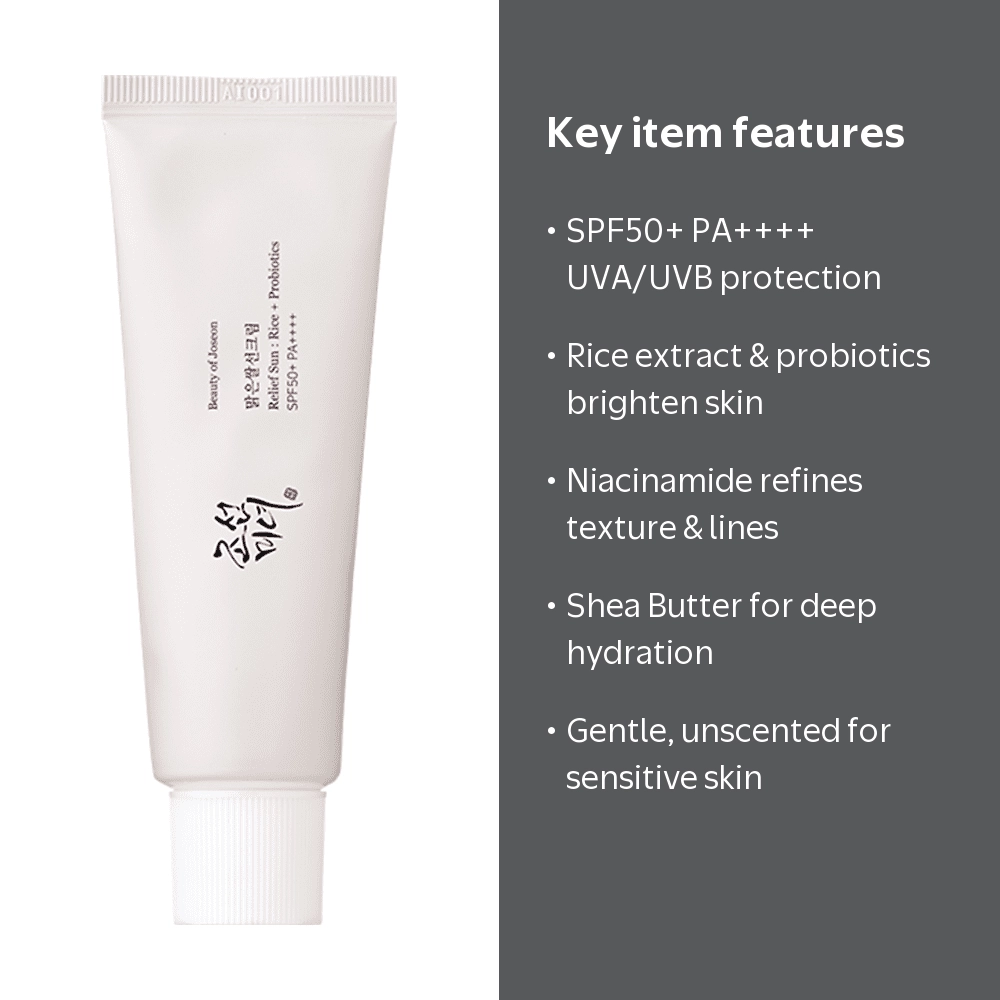 Beauty of Joseon Relief Sun SPF 50+ PA++++, Rice + Probiotics
